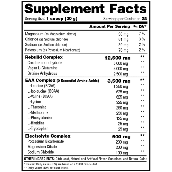 1Up Nutrition Pure Rebuild 5in1 Lean Muscle Building Formula - Image 9