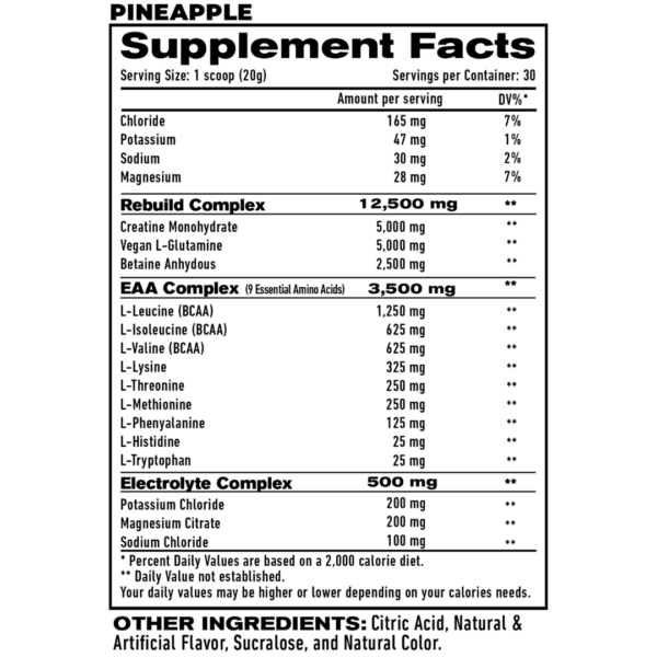 1Up Nutrition Pure Rebuild 5in1 Lean Muscle Building Formula - Image 5