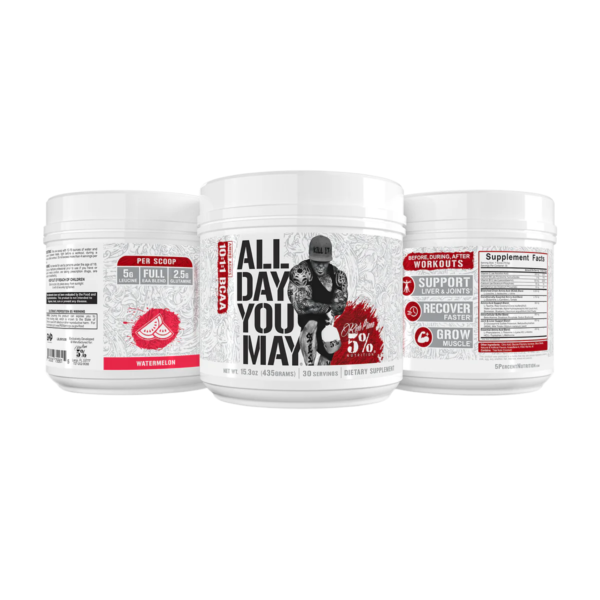 Rich Piana 5% Nutrition Amino Acids 10:1:1 BCAA AllDayYouMay - Image 6