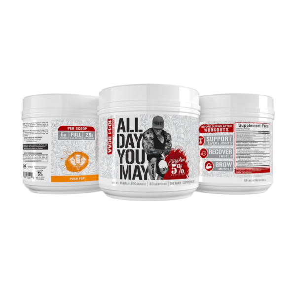 Rich Piana 5% Nutrition Amino Acids 10:1:1 BCAA AllDayYouMay - Image 12