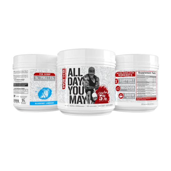 Rich Piana 5% Nutrition Amino Acids 10:1:1 BCAA AllDayYouMay - Image 18