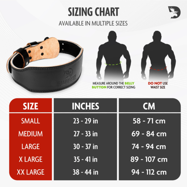 DMoose 4inch Leather Weightlifting Buckled Belt - Image 4
