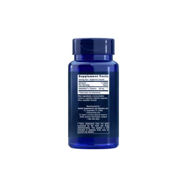 Life Extension L-Theanine 100mg Mood Enhancing Effect - Image 2