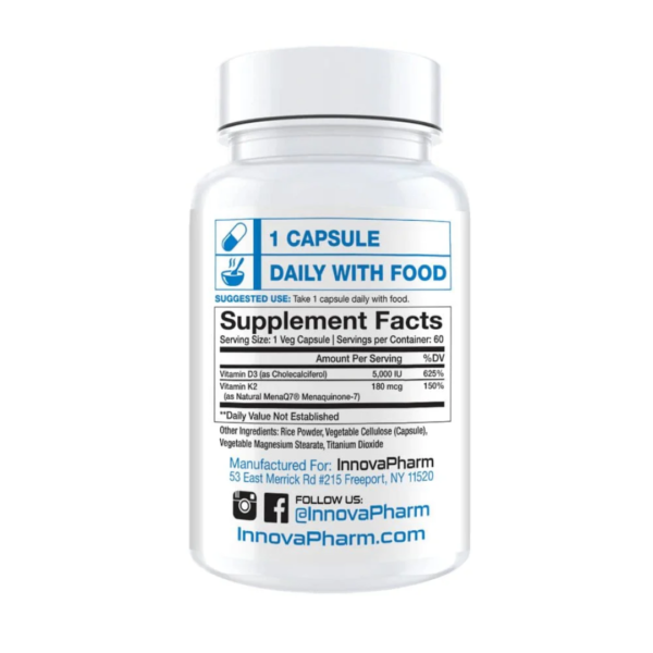 Innovapharm D3+K2 60 Caps - Image 2