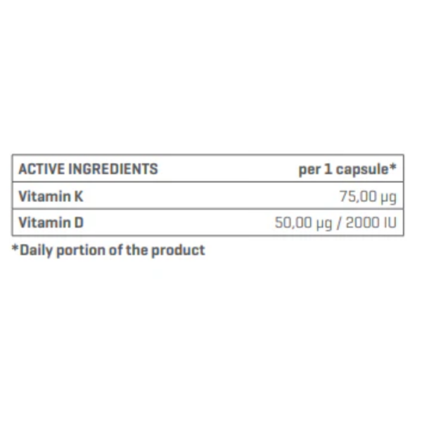 Trec Nutrition Vit D3 + K2 MK-7 - 60 caps - Image 3