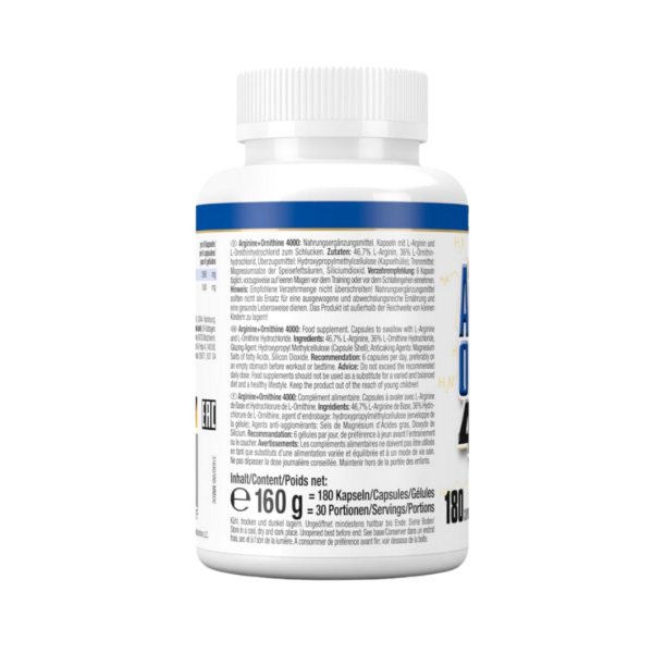 Weider Arginine + Ornithine 4000 - 180 caps - Image 3