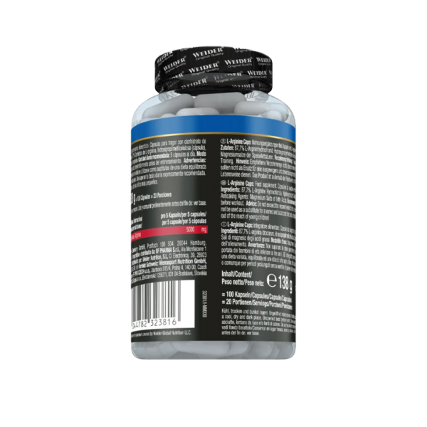 Weider L-Arginine Caps - 100 caps - Image 3