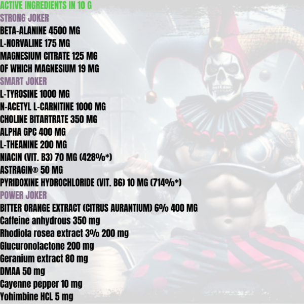 Joker Pre Workout 2.0 Craziest Strength And Muscle Pump - Image 2